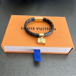 Louis Vuitton Authentic Monogram Double Wrap Bracelet with Charm